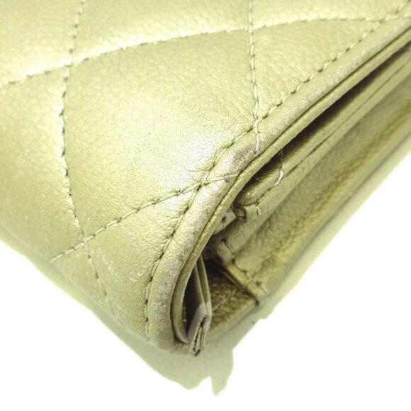 CHANEL Matelasse - Gold Caviar Skin Long Wallet Gold hardware 483-030125 - Picture 3 of 9